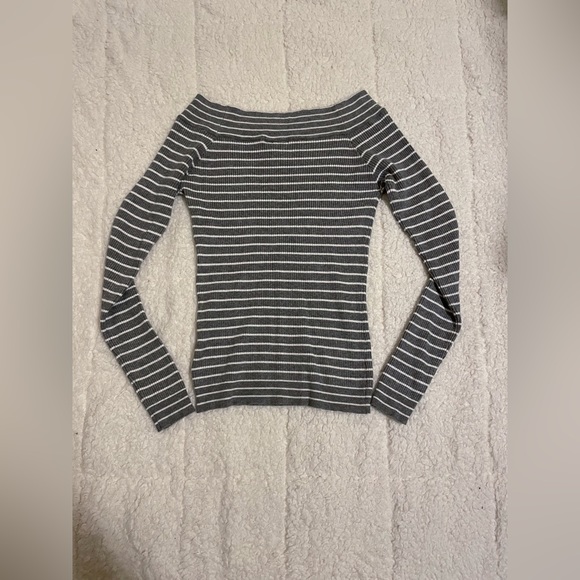 Twik grey striped knit top - Picture 2 of 4